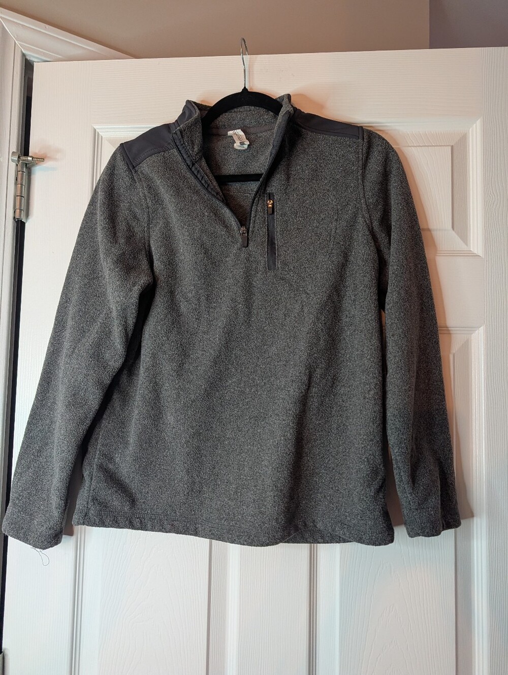 Colosseum Kids Youth Gray Fleece 1/4 Zip Pullover Jacket Outdoor Activewear